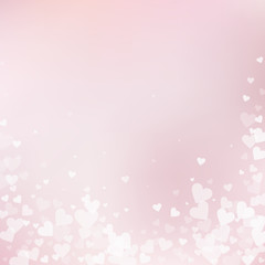 White heart love confettis. Valentine's day fallin