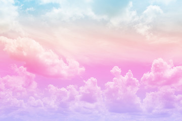 Cloud and sky with a pastel colored. Nature abstract background