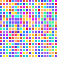  The mosaic of a bright colorful squares on a white background. 