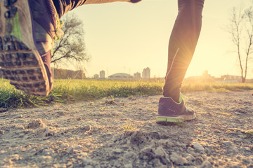 Healthy lifestyle means pleanty of outdoor activity such as running.