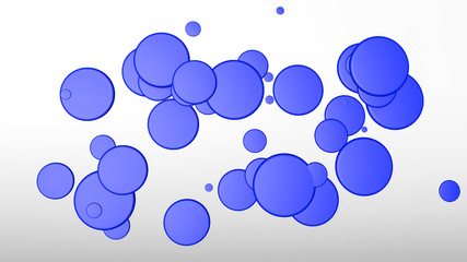 Fototapeta na wymiar red circles on a white background. three-dimensional illustration. 3d rendering