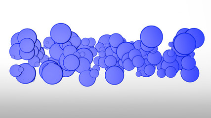 red circles on a white background. three-dimensional illustration. 3d rendering
