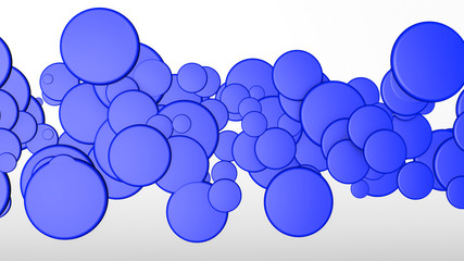 red circles on a white background. three-dimensional illustration. 3d rendering