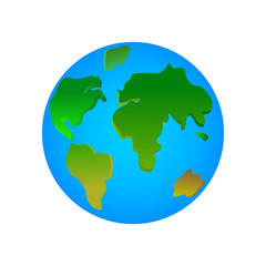 Magnificent design of the planet Earth on a white background