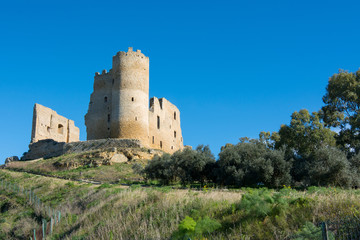 Fototapeta na wymiar Sicilian castles. Mazzarino Medieval Castle.