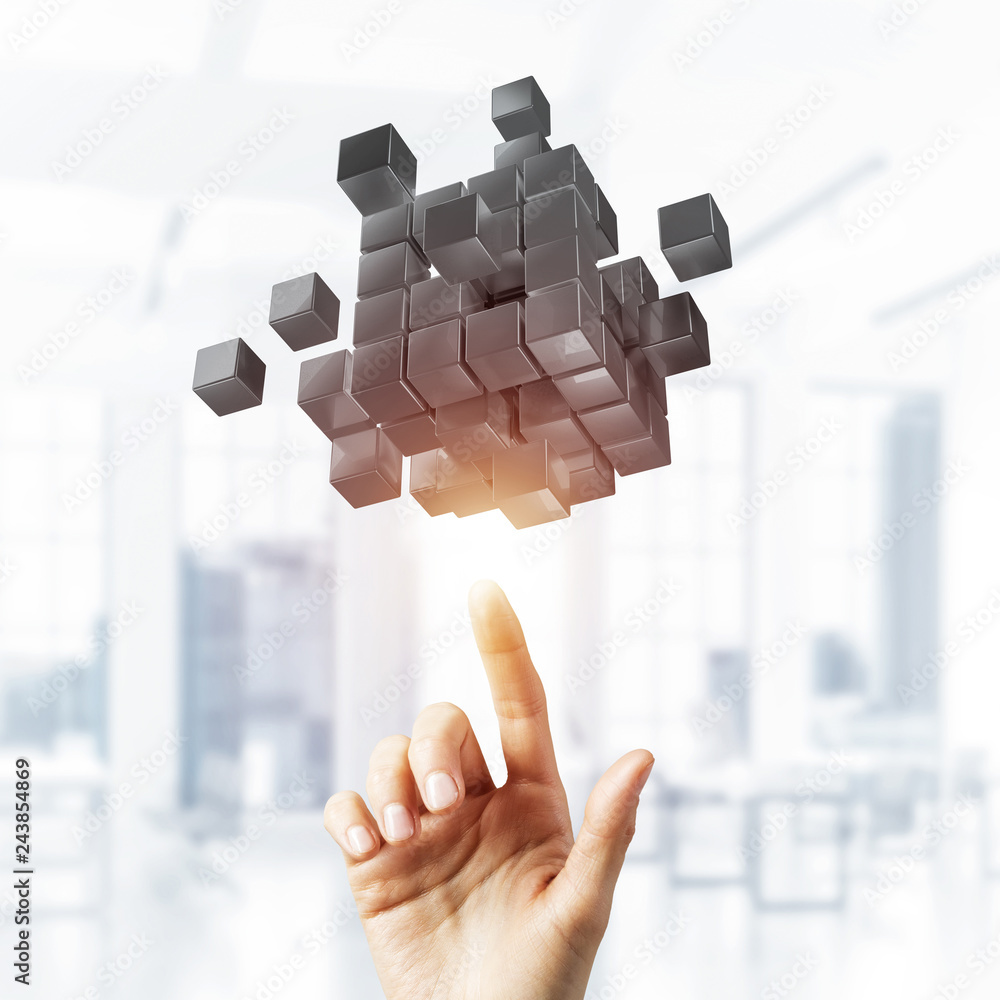 Aufkleber concept of technology integration and innovation presented by cu