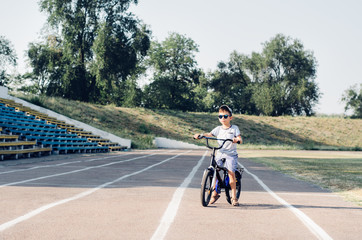 boy riding bike