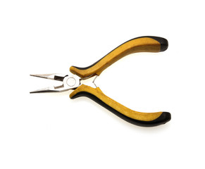 Obraz premium Old pliers tool on a white background.