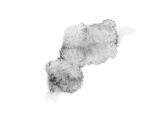 watercolor black and gray, grey texture splash isolated on white background, for text, banner, card, invitation, design for tag and label, logo, brand © wrongorright