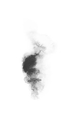 watercolor black and gray, grey texture splash isolated on white background, for text, banner, card, invitation, design for tag and label, logo, brand © wrongorright