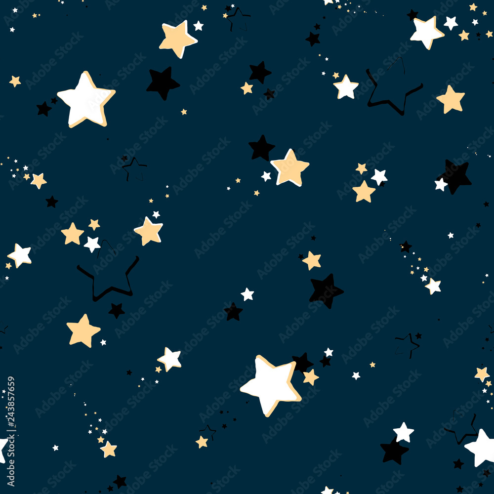 Canvas Prints seamless repeating stars background