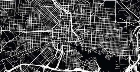 Urban vector city map of Balitmore, Maryland, United States of America
