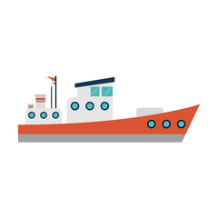 Naklejka premium Sea ship boat