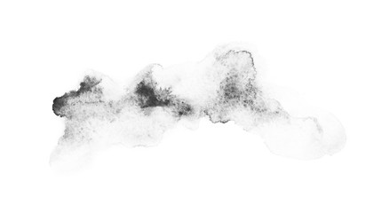 watercolor black and gray, grey texture splash isolated on white background, for text, banner, card, invitation, design for tag and label, logo, brand © wrongorright