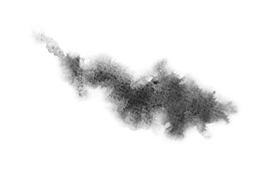 watercolor black and gray, grey texture splash isolated on white background, for text, banner, card, invitation, design for tag and label, logo, brand