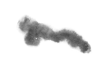 watercolor black and gray, grey texture splash isolated on white background, for text, banner, card, invitation, design for tag and label, logo, brand