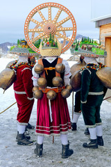 Silvesterchlausen Celebrating New Year in the Canton of Appenzell Ausserrhoden, Urnasch, Switzerland