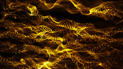 Color shine graphic. High virtual detail vision. 3d fiber. Light effect. Beautiful light flares. Glowing streaks dark background. 3D rendering.