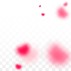 Hearts Confetti Falling Background. St. Valentine's Day pattern. Romantic Scattered Hearts Design Element. Love. Sweet Moment. Gift. Cute Element of Design for Sales or Celebration.