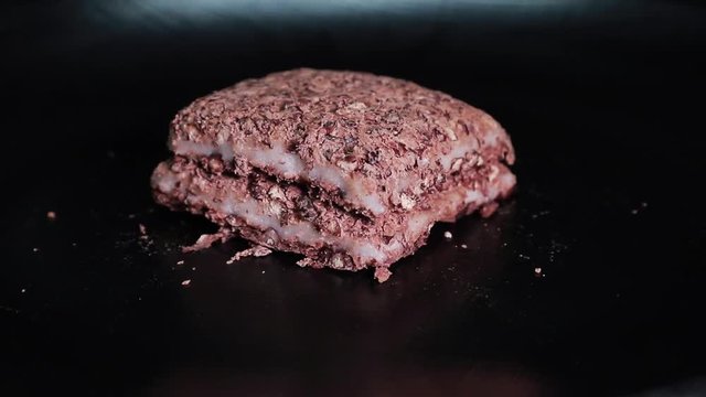 Korean foods rice cake rotating