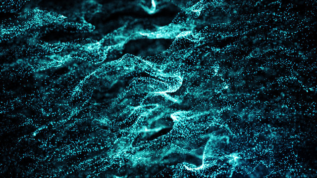 Color shine graphic. High virtual detail vision. 3d fiber. Light effect. Beautiful light flares. Glowing streaks dark background. 3D rendering.