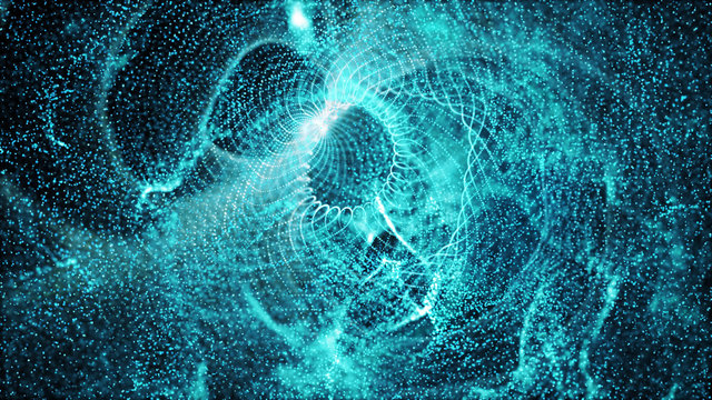 Color shine graphic. High virtual detail vision. 3d fiber. Light effect. Beautiful light flares. Glowing streaks dark background. 3D rendering.