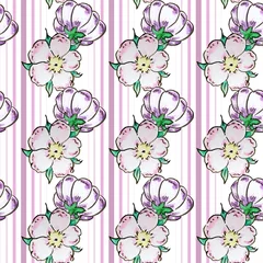 Blumenmuster endlos © Amelie Petzin