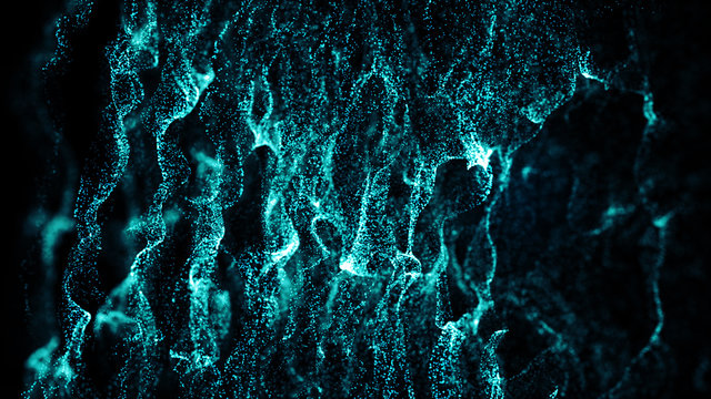 Color shine graphic. High virtual detail vision. 3d fiber. Light effect. Beautiful light flares. Glowing streaks dark background. 3D rendering.