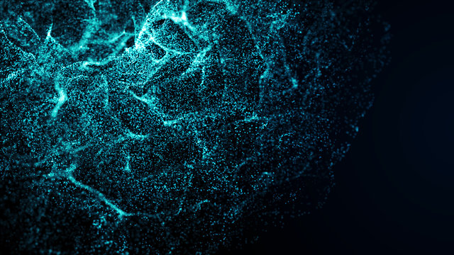 Color shine graphic. High virtual detail vision. 3d fiber. Light effect. Beautiful light flares. Glowing streaks dark background. 3D rendering.