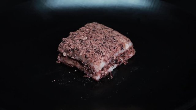 Korean foods rice cake rotating