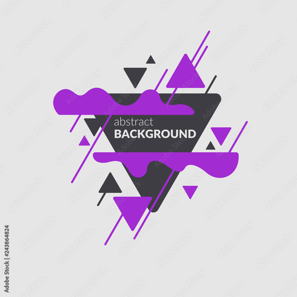 Poster abstract blobs and geometric shapes on a background