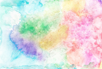 Abstract colorful watercolor background. Digital art hand painting.