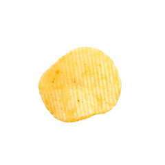 Potato chip isolate on white background.