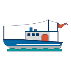 Obraz premium Sea ship boat