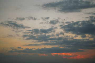 dark cloud above dusk sky