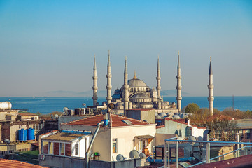Obraz premium Sultanahmet Camii most famous as Blue Mosque in Istanbul