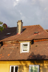 rooftop with chimney