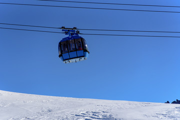 Fototapeta na wymiar Grandvalira, Andorra : 2019 Janury 15 : Ski Station Grandvalira of Canillo, Andorra.