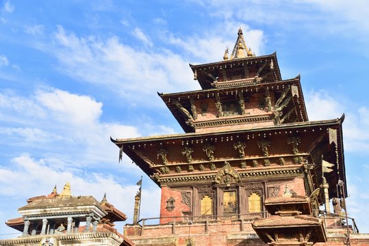 Traditional Nepali Architecture of Taleju Temple at Kathmandu Durbur Square in Nepal