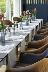 Table setting at a restaurant