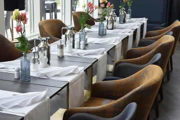 Table setting at a restaurant