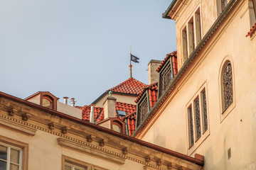 Fototapeta na wymiar roofs of the city of Prague