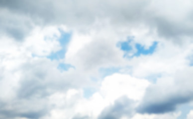 blue sky with cloud , blurred background , layout for the designer