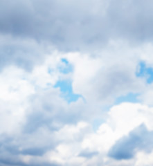 blue sky with cloud, blurred background,layout for the designer