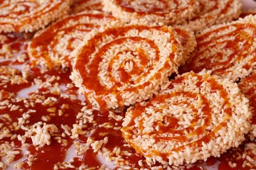 Thai crispy rice cracker