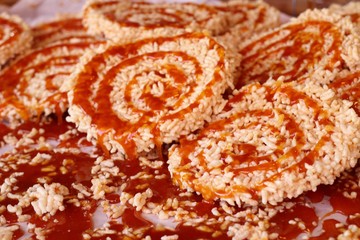 Thai crispy rice cracker