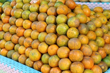 Orange fruit at street food
