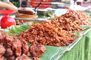 Fried pork at street food