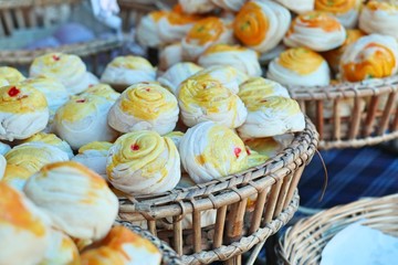 Moon cake at street food