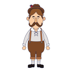 Bavarian man oktoberfest cartoons